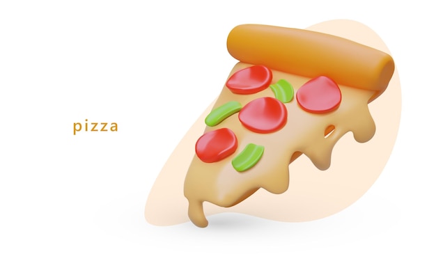 Vector concepto con ilustración realista para pizzería pedir platos calientes