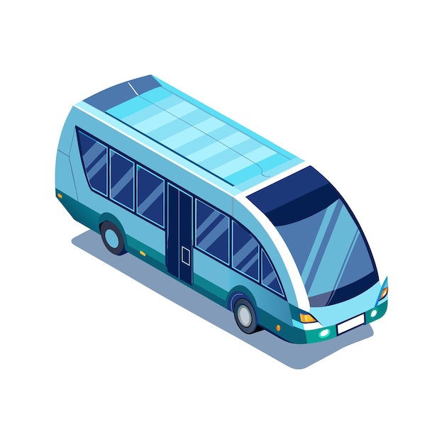 Concepto de ilustración realista del vector de bus