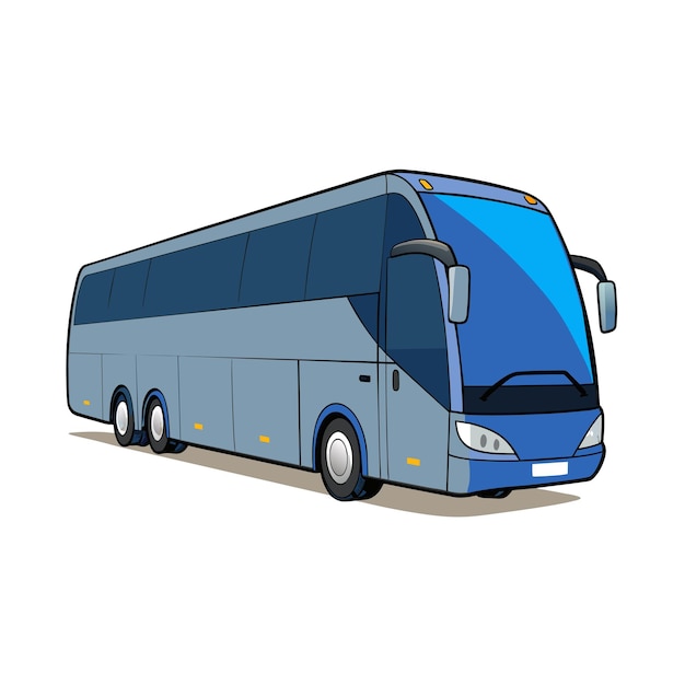 Concepto de ilustración realista del vector de bus