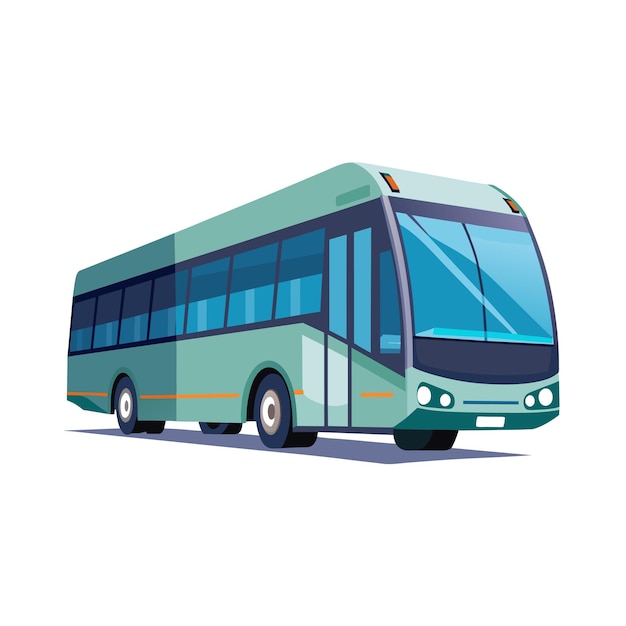 Concepto de ilustración realista del vector de bus