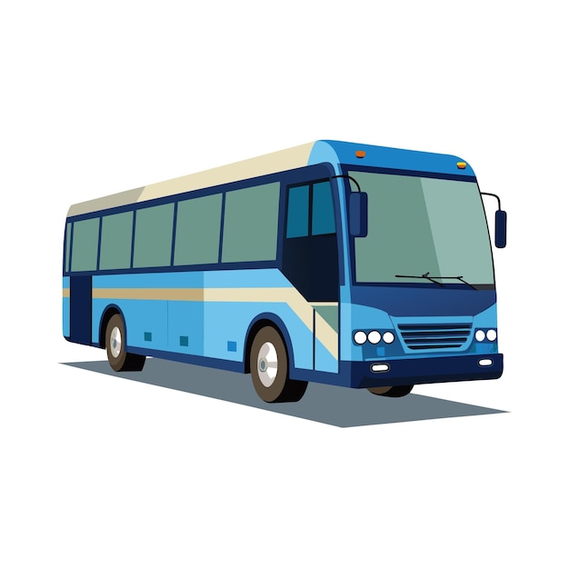 Concepto de ilustración realista del vector de bus