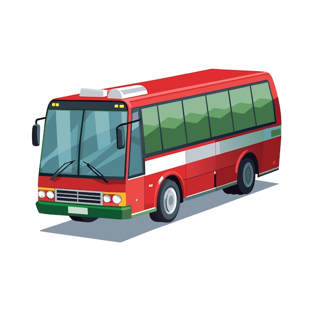 Concepto de ilustración realista del vector de bus