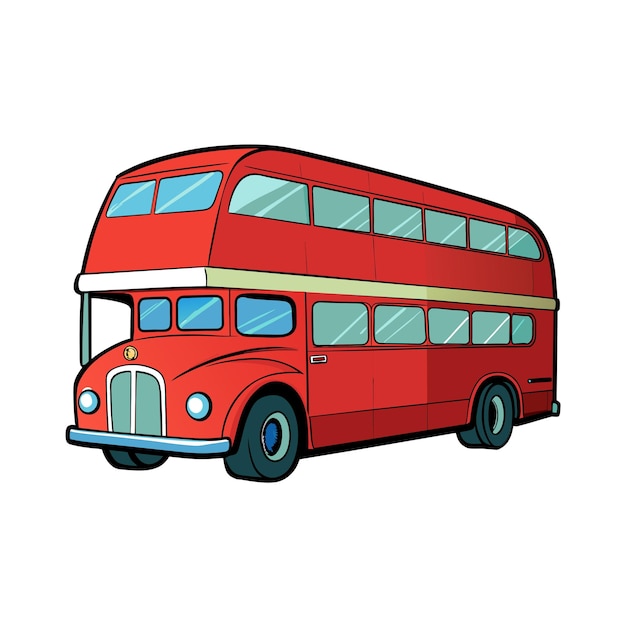 Concepto de ilustración realista del vector de bus