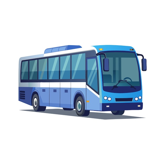 Concepto de ilustración realista del vector de bus