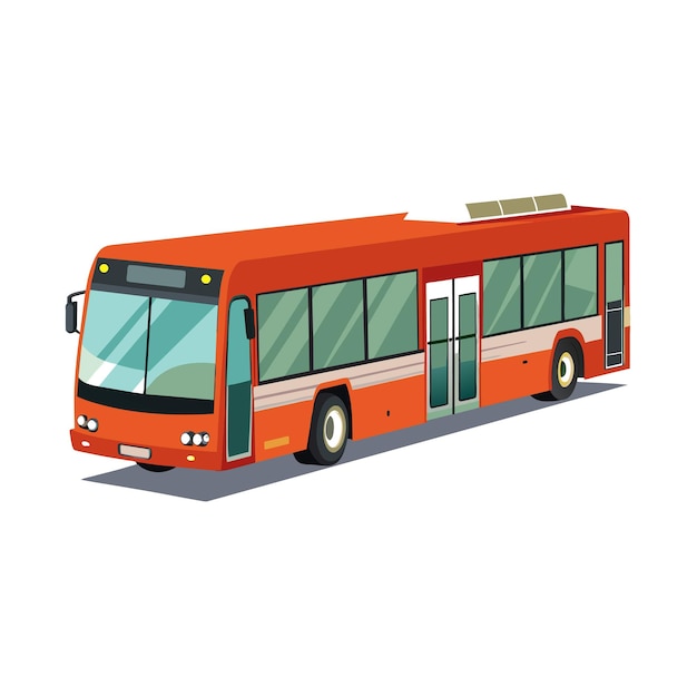 Concepto de ilustración realista del vector de bus