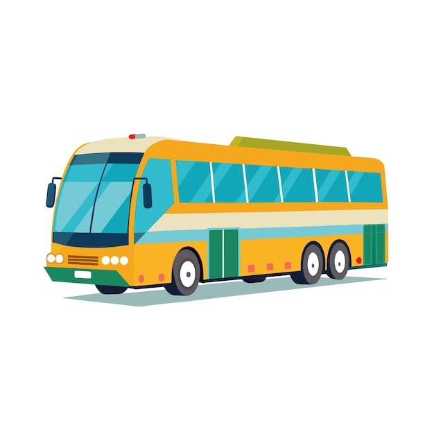 Concepto de ilustración realista del vector de bus