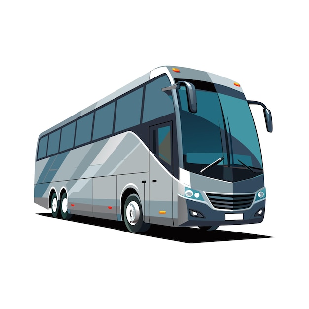 Concepto de ilustración realista del vector de bus