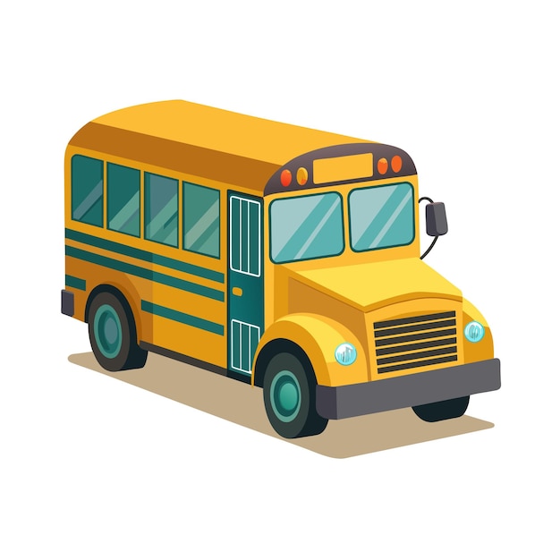 Concepto de ilustración realista del vector de bus