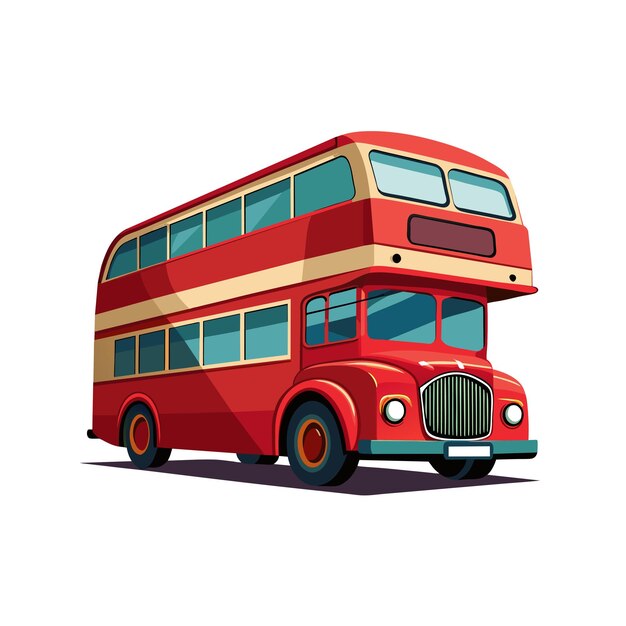 Concepto de ilustración realista del vector de bus