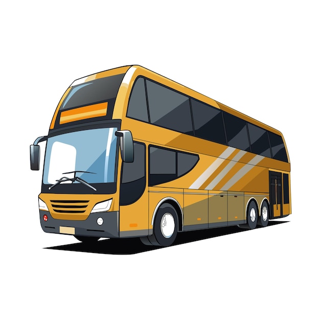 Concepto de ilustración realista del vector de bus