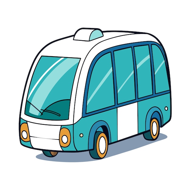 Concepto de ilustración realista del vector de bus