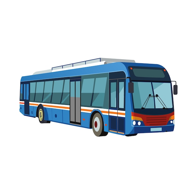 Concepto de ilustración realista del vector de bus