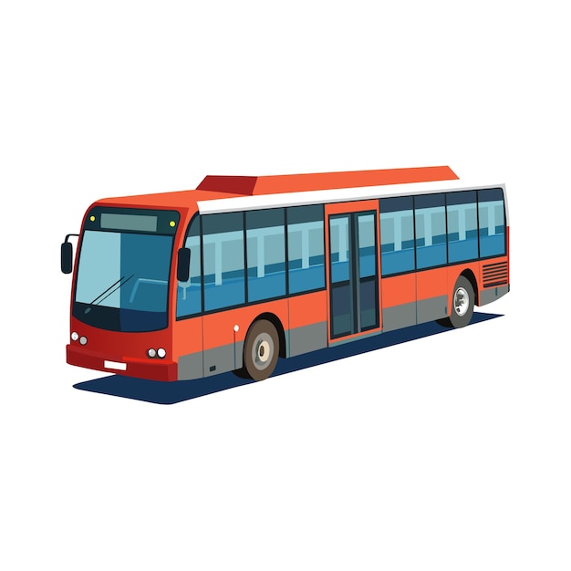 Concepto de ilustración realista del vector de bus