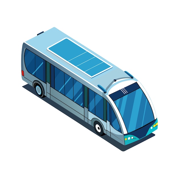 Concepto de ilustración realista del vector de bus