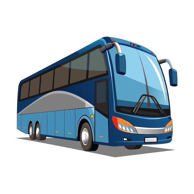 Concepto de ilustración realista del vector de bus