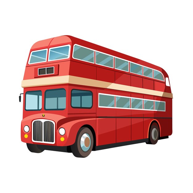 Concepto de ilustración realista del vector de bus