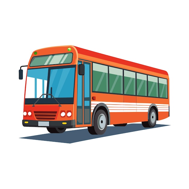 Concepto de ilustración realista del vector de bus