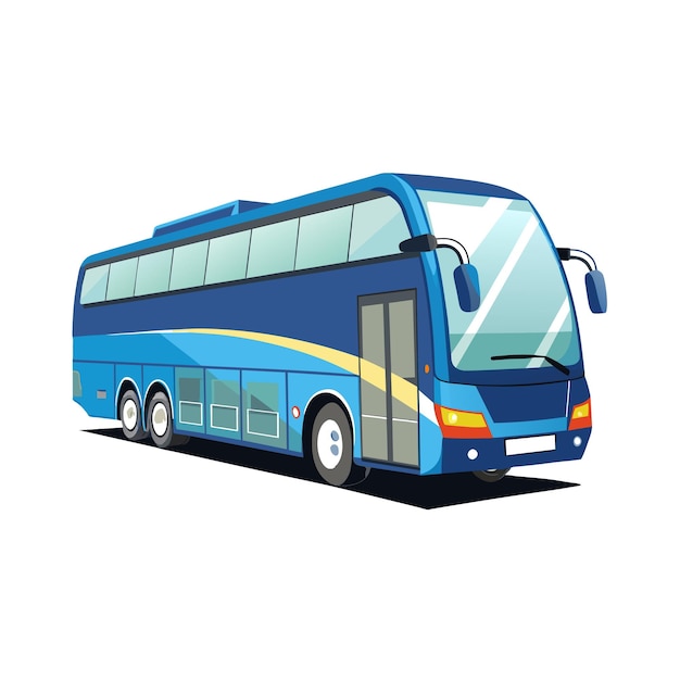 Concepto de ilustración realista del vector de bus