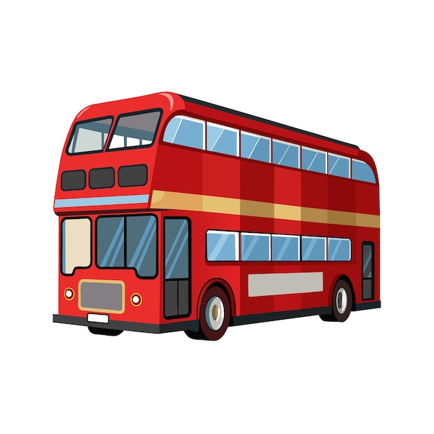 Concepto de ilustración realista del vector de bus