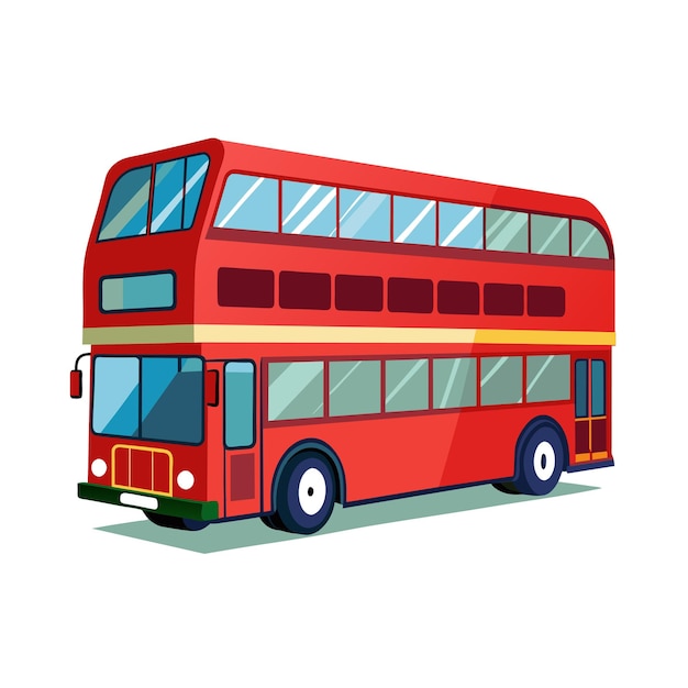 Concepto de ilustración realista del vector de bus