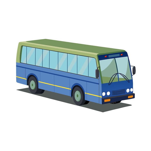 Concepto de ilustración realista del vector de bus