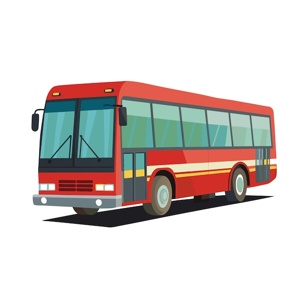 Concepto de ilustración realista del vector de bus