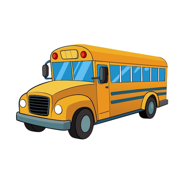Concepto de ilustración realista del vector de bus