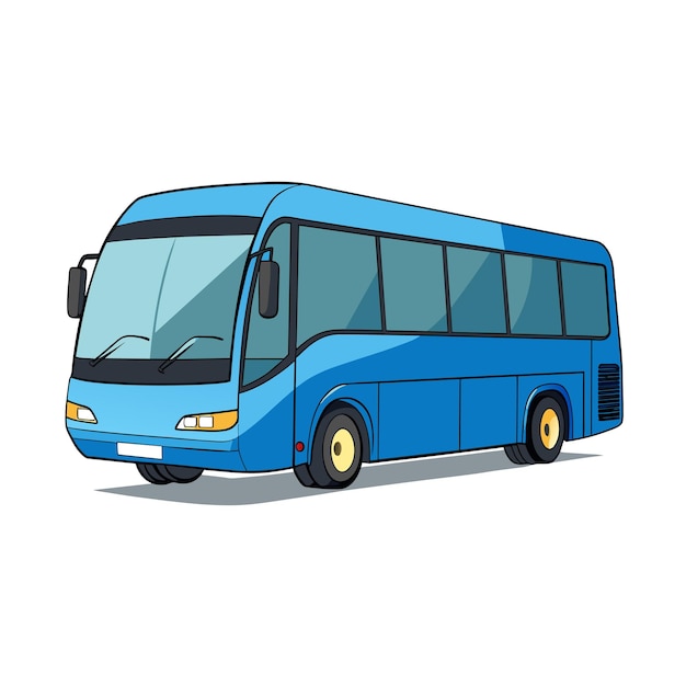 Concepto de ilustración realista del vector de bus