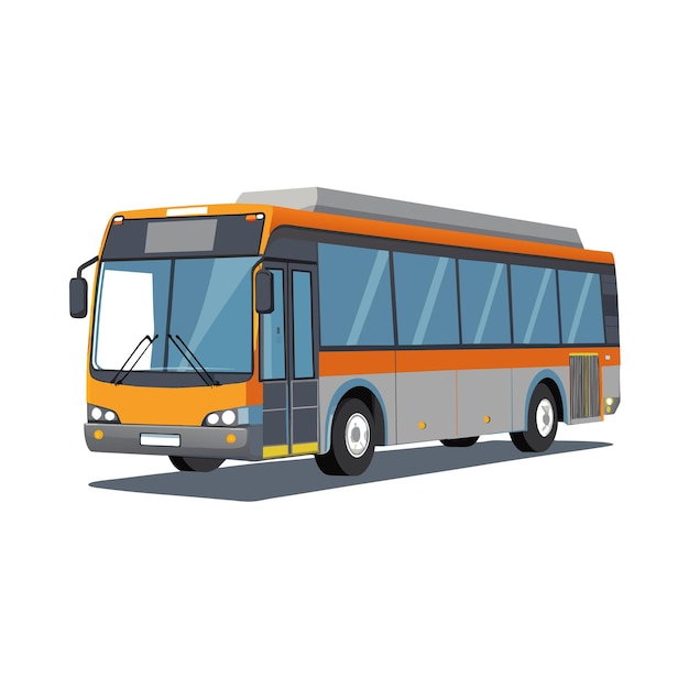Concepto de ilustración realista del vector de bus