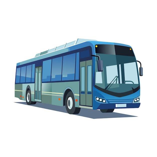 Concepto de ilustración realista del vector de bus
