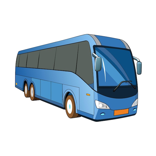 Concepto de ilustración realista del vector de bus