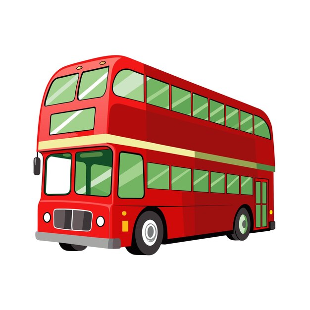 Concepto de ilustración realista del vector de bus
