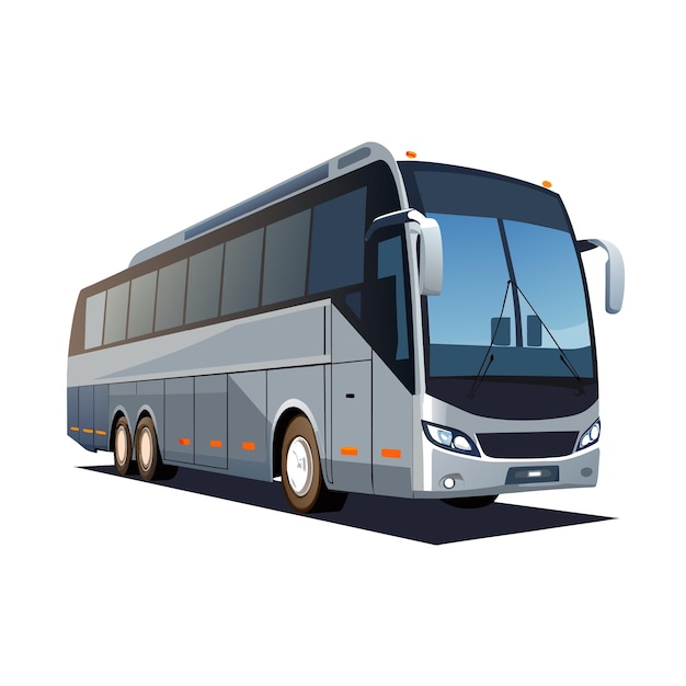 Concepto de ilustración realista del vector de bus