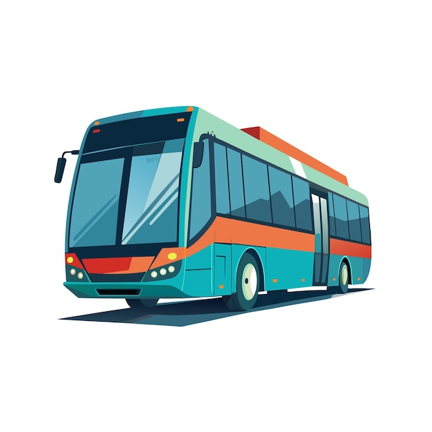 Concepto de ilustración realista del vector de bus