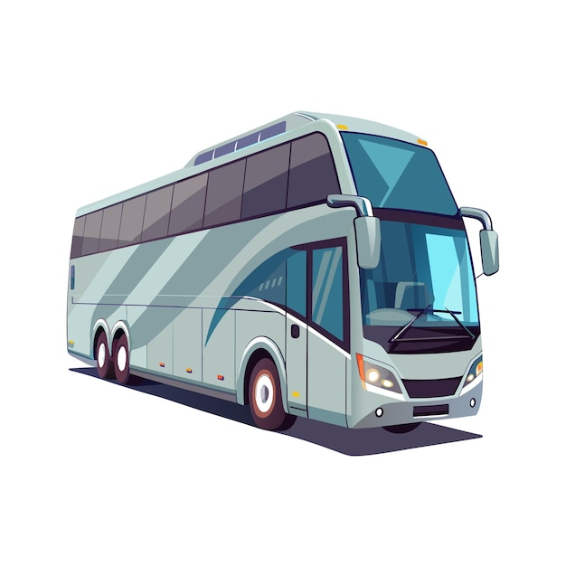 Concepto de ilustración realista del vector de bus