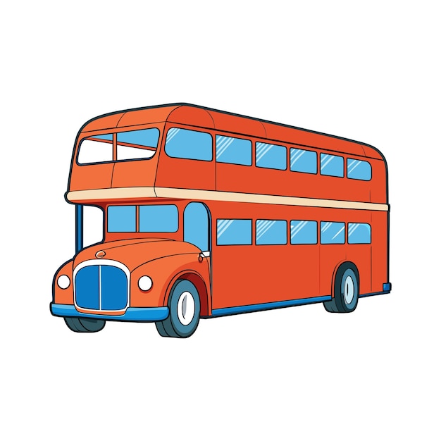 Concepto de ilustración realista del vector de bus