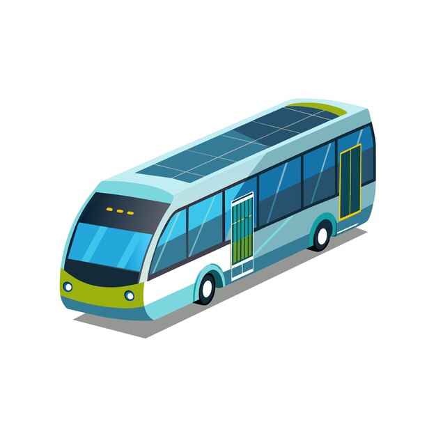Concepto de ilustración realista del vector de bus