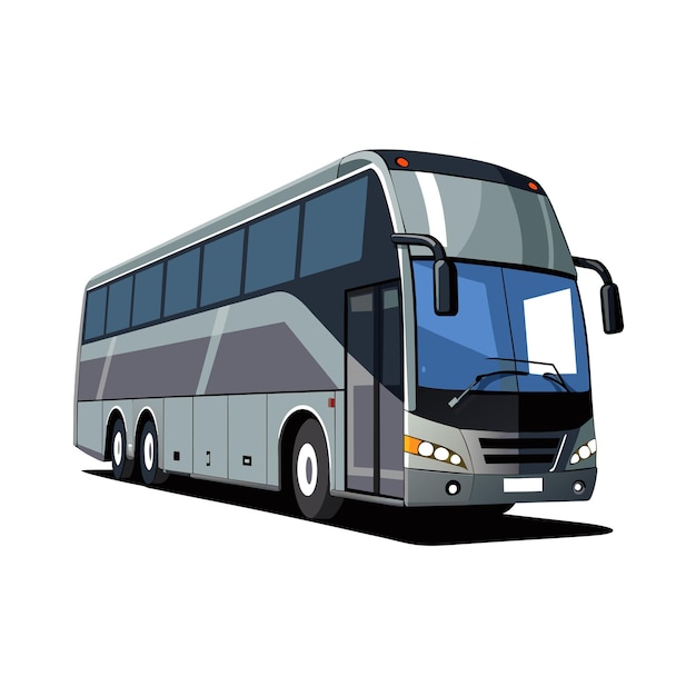 Concepto de ilustración realista del vector de bus