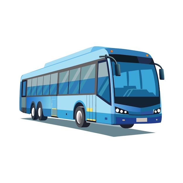Concepto de ilustración realista del vector de bus