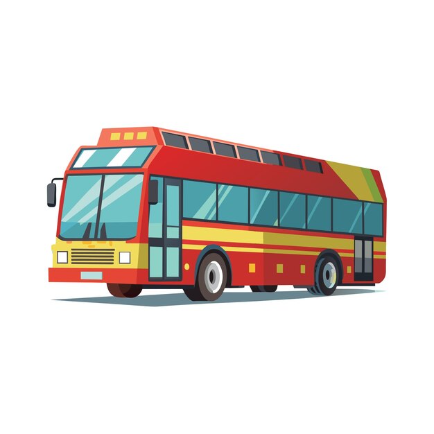 Concepto de ilustración realista del vector de bus