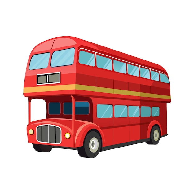 Concepto de ilustración realista del vector de bus