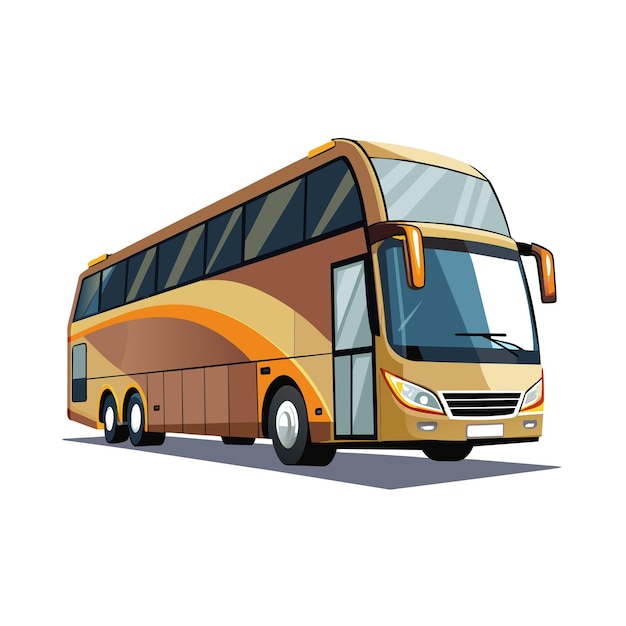 Concepto de ilustración realista del vector de bus