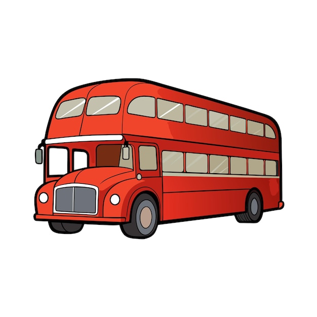 Concepto de ilustración realista del vector de bus
