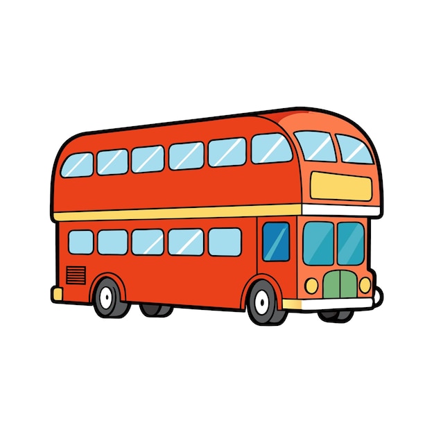 Concepto de ilustración realista del vector de bus