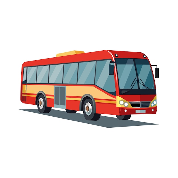 Concepto de ilustración realista del vector de bus