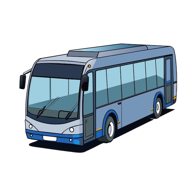 Concepto de ilustración realista del vector de bus