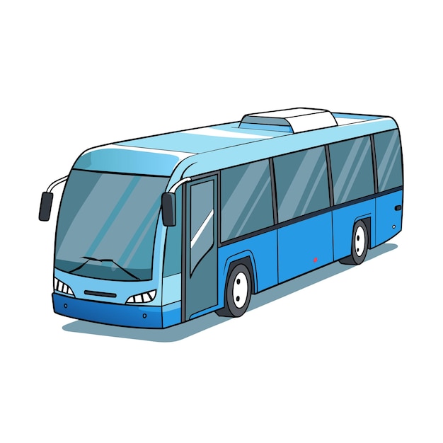 Concepto de ilustración realista del vector de bus