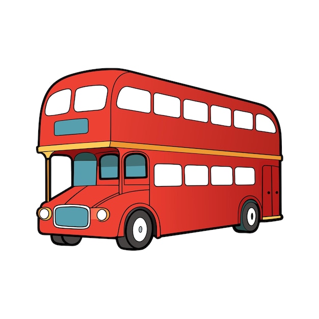Concepto de ilustración realista del vector de bus
