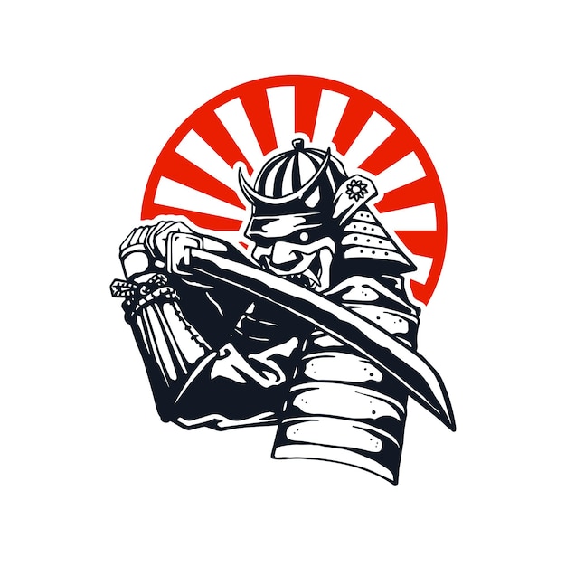 Concepto de ilustración de samurai