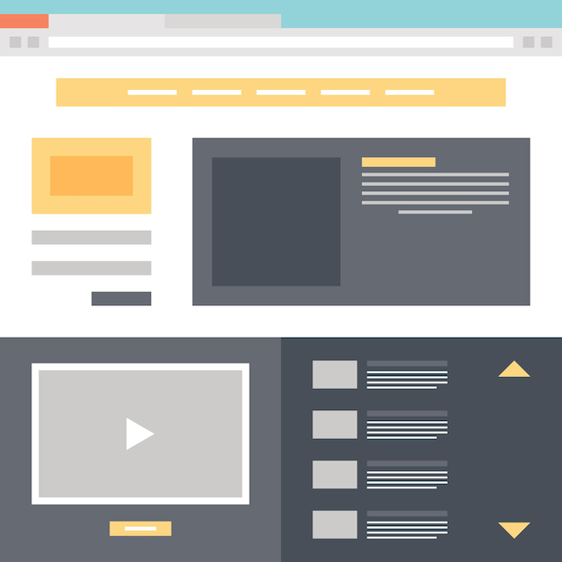 Concepto de ilustración de vector plano de plantilla web
